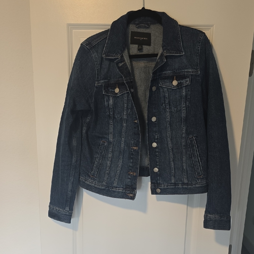 Banana Republic Indigo Denim Jacket, Med Tall Size